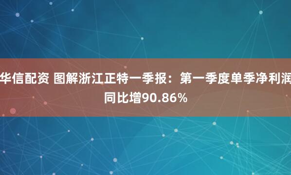 华信配资 图解浙江正特一季报：第一季度单季净利润同比增90.86%